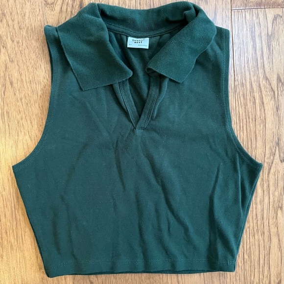 ***2/$20***Sunday best crop polo tank, XS - Picture 1 of 2